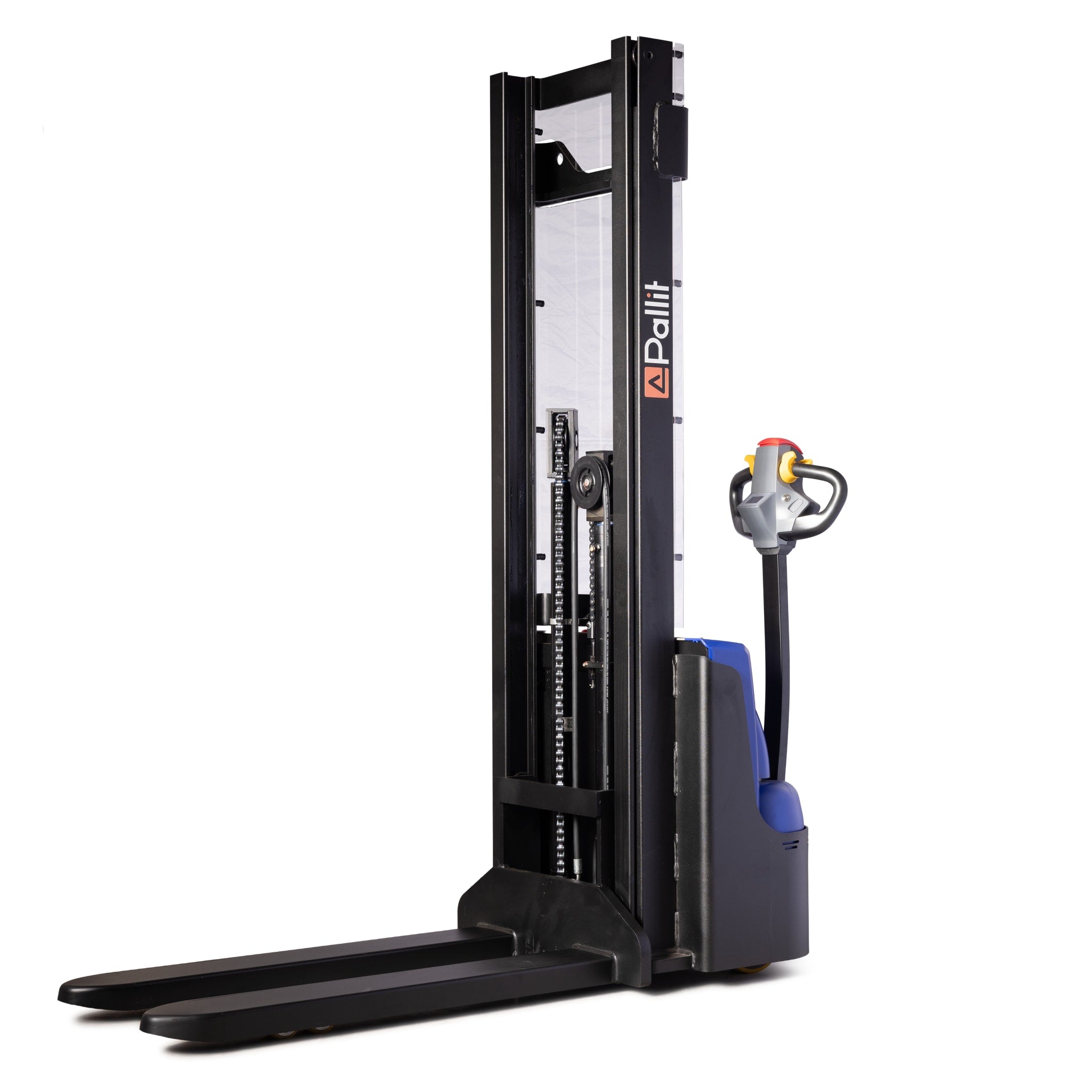Pedestrian stacker PRECISE with proportional lift and full free lift