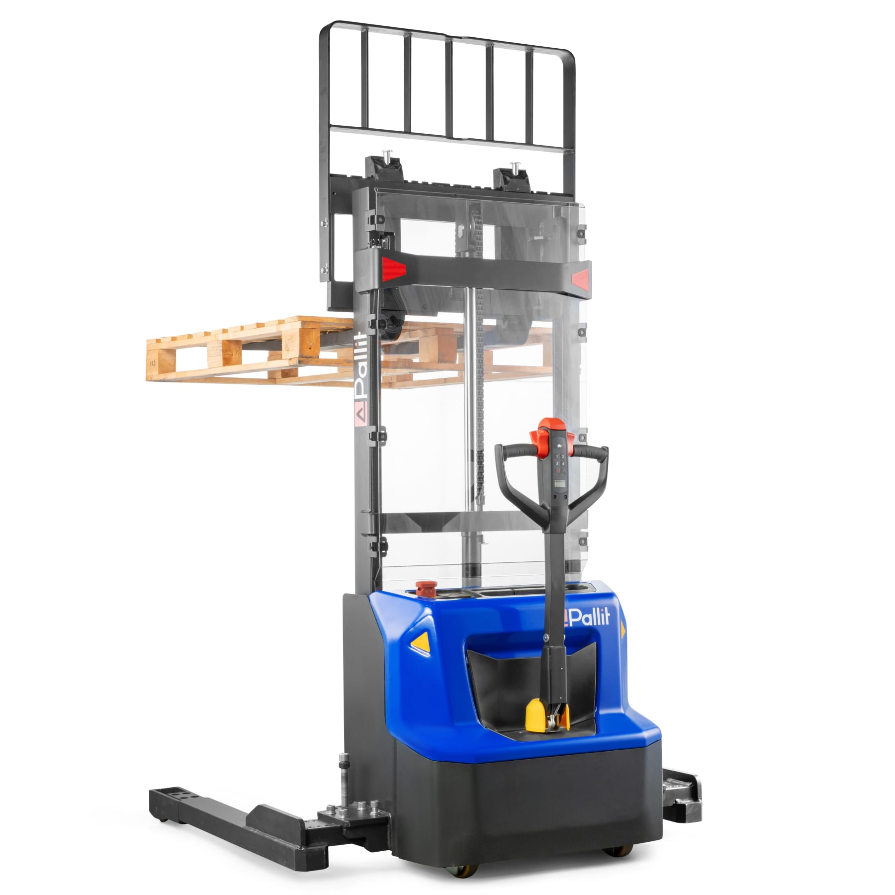 Wide-gauge electric pallet stacker BROAD