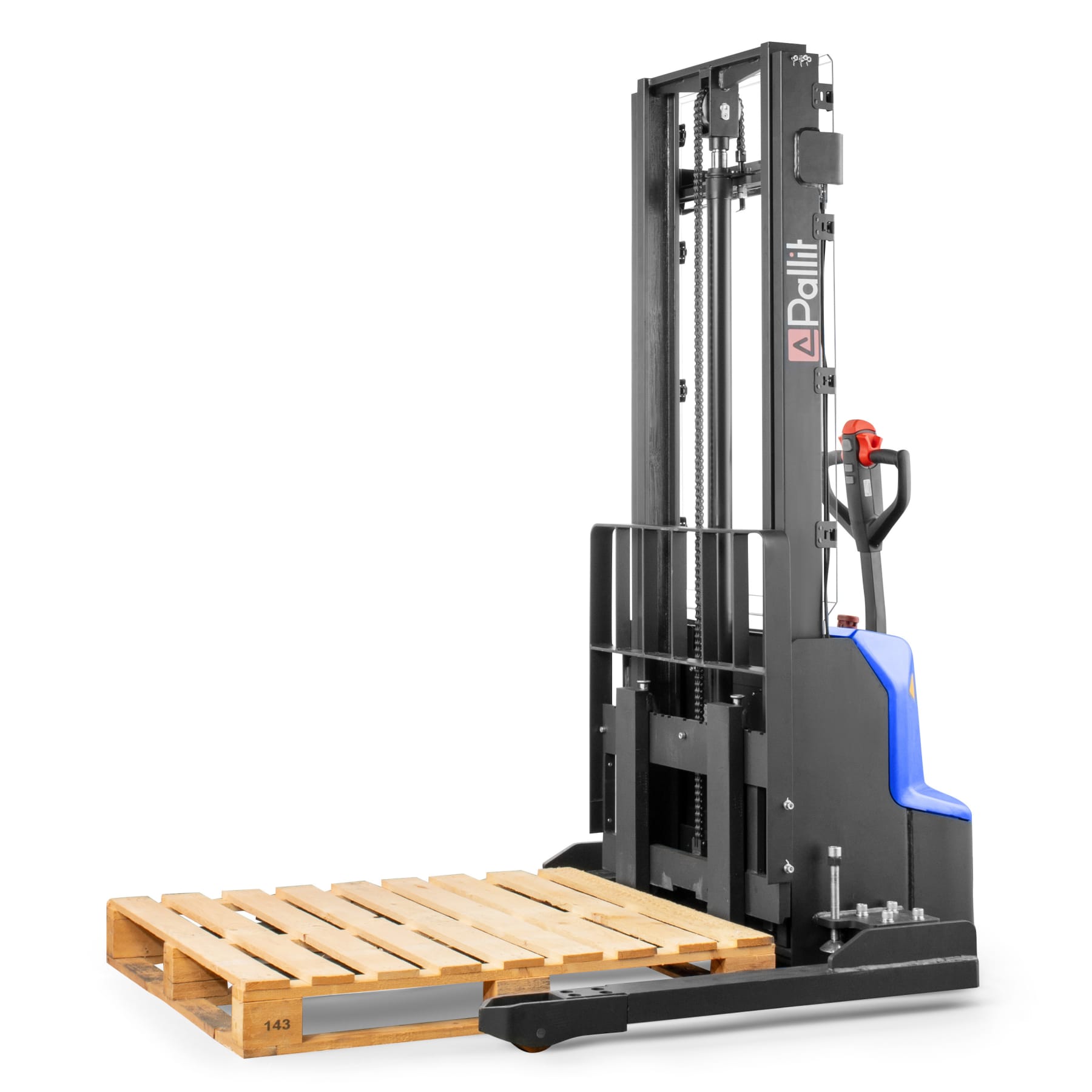 Wide-gauge electric pallet stacker BROAD