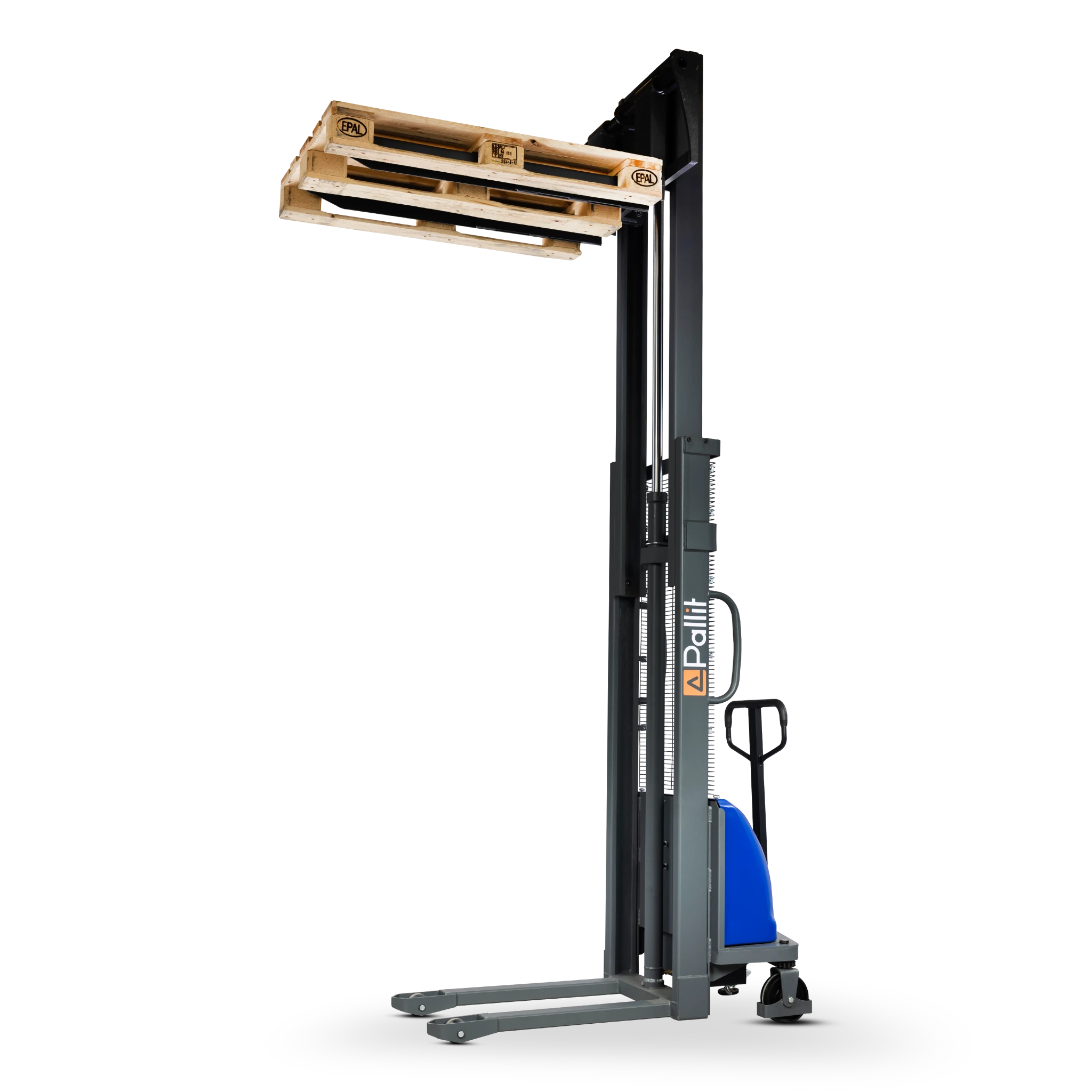 Halbelektrischer Hochhubwagen FLEX-E mit verstellbaren Gabeln