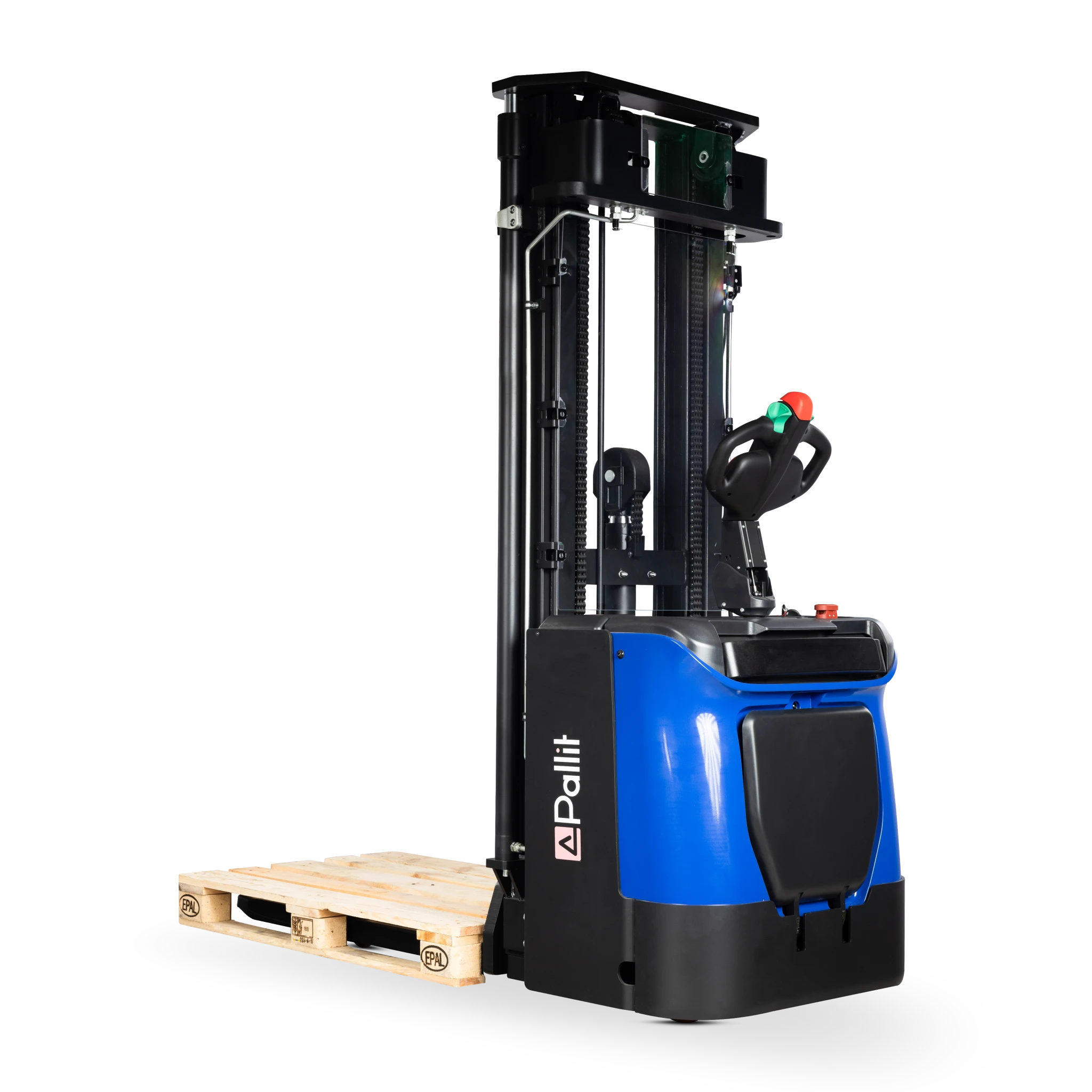Electric Ride-Along Pallet Stacker SPRINT with driver's platform