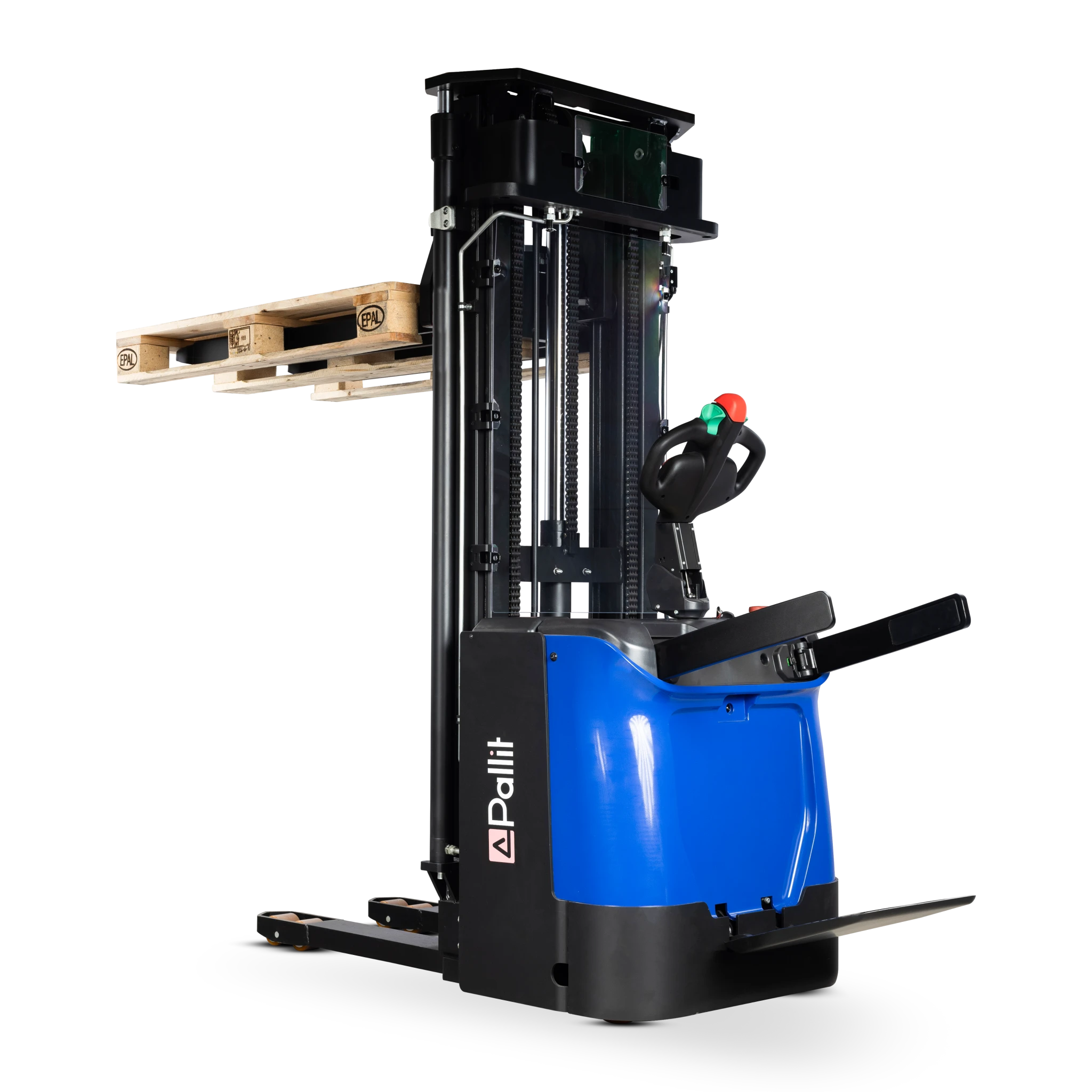Electric Ride-Along Pallet Stacker SPRINT with driver's platform