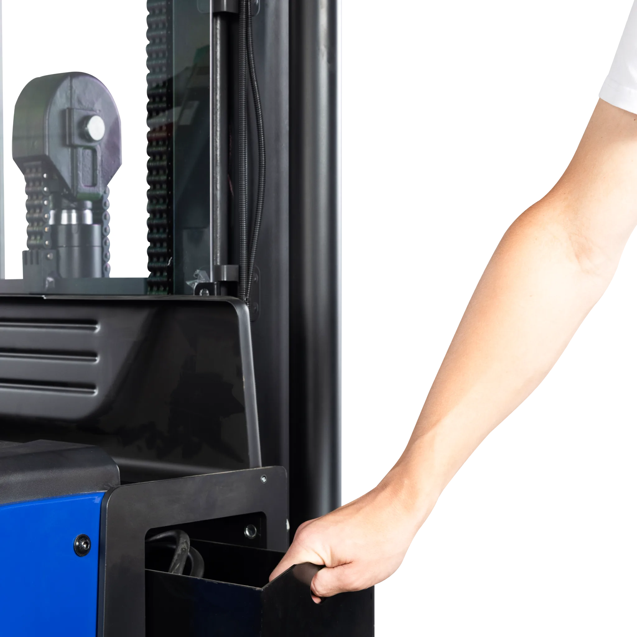 Electric Ride-Along Pallet Stacker SPRINT with driver's platform