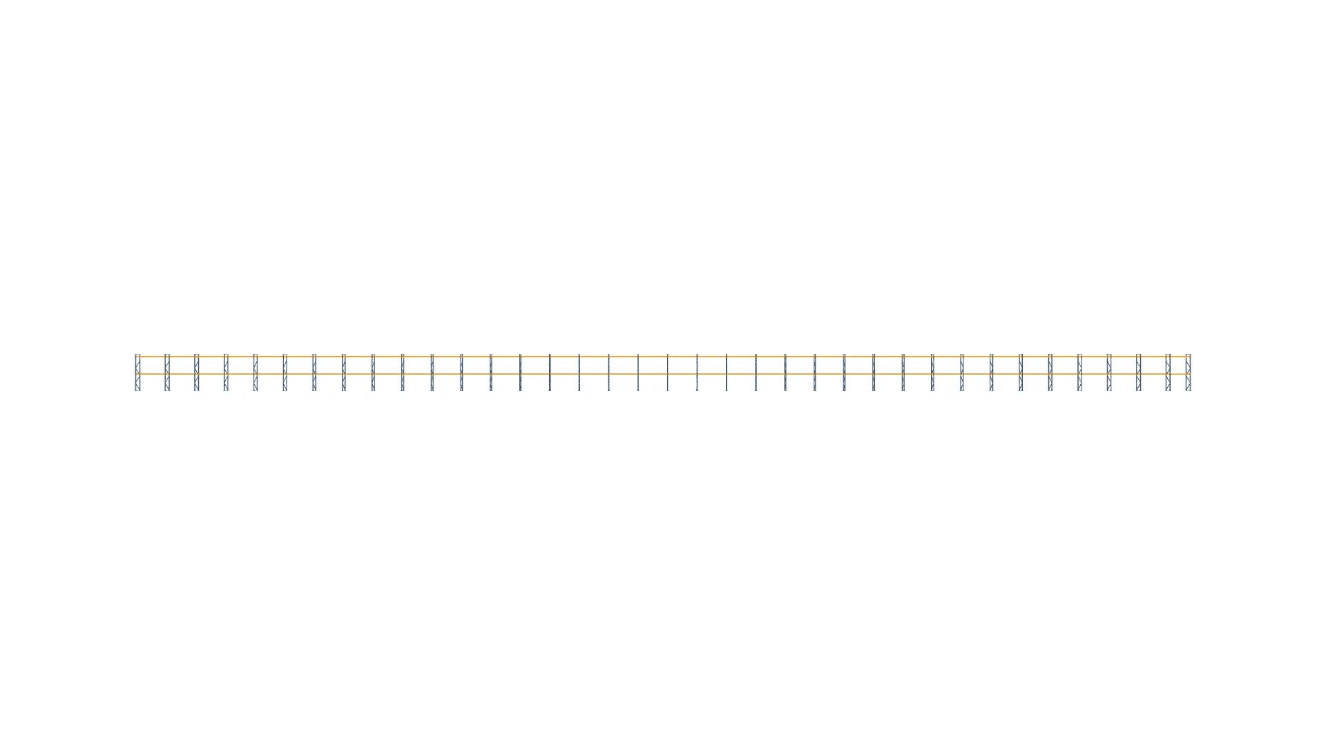 Konfiguration vom 12.09.2024 - 99.39 m x 3.50 m für 321 Paletten mit 500 kg